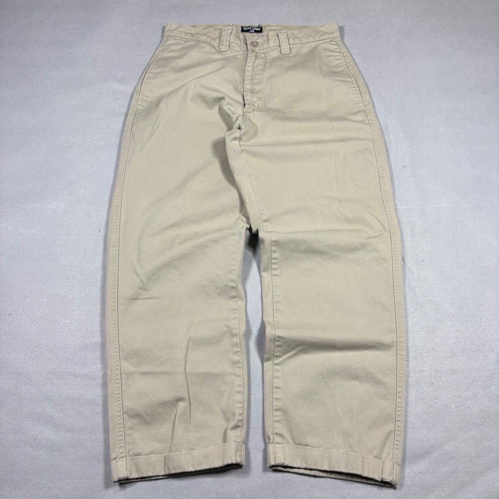 Polo Jeans Co Ralph Lauren Mens 30x32 Utility Chino Pants Tan Khaki MPBT17152A07